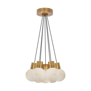 Mina - 54W 7 LED Small Chandelier-7.6 Inches Tall and 14 Inches Wide - 1336795