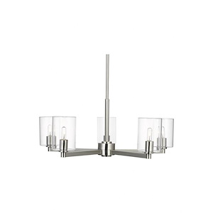 Fullton - 5 Light Chandelier-10.38 Inch Tall and 27.13 Inch Wide - 1378096
