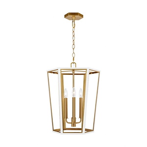 Generation Lighting-Curt-3 Light Small Lantern In Transitional Style-20.38 Inch Tall and 16 Inch Wide - 1255814