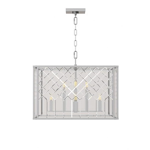 Generation Lighting-Erro-8 Light Large Pendant In Transitional Style-18.13 Inch Tall and 24 Inch Wide - 1255759