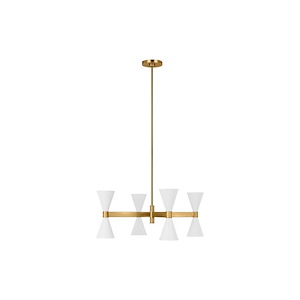 Generation Lighting-Albertine-8 Light Extra Large Linear Chandelier In Mid-Century Modern Style-13.13 Inch Tall and 48 Inch Wide - 1255966