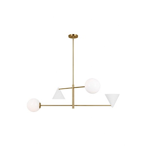 Generation Lighting-Cosmo-4 Light Extra Large Chandelier In Mid-Century Modern Style-16.13 Inch Tall and 48 Inch Wide - 1255886