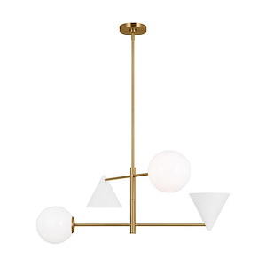 Generation Lighting-Cosmo-4 Light Large Chandelier In Mid-Century Modern Style-16.13 Inch Tall and 36 Inch Wide - 1256031