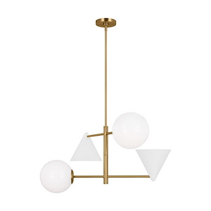 Generation Lighting-Cosmo-4 Light Medium Chandelier In Mid-Century Modern Style-16.13 Inch Tall and 28 Inch Wide - 1255760