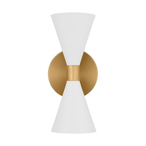 Generation Lighting-Albertine-2 Light Large Wall Sconce In Mid-Century Modern Style-13.13 Inch Tall and 5 Inch Wide - 1255918