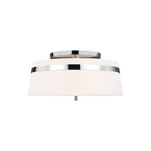 Generation Lighting-AH Alexa Hampton Collection-Cordtlandt-Three Light Large Semi-Flush Mount in Transitional Style-19 Inch Wide by 9.5 Inch Tall - 989733