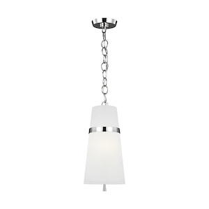 Generation Lighting-AH Alexa Hampton Collection-Cordtlandt-One Light Small Pendant in Transitional Style-8 Inch Wide by 18 Inch Tall - 989738