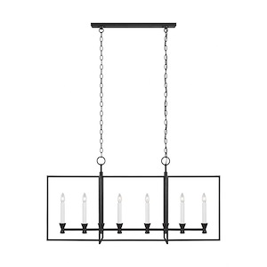 Generation Lighting-Keystone By Chapman & Myers-6 Light Linear Chandelier - 1253432