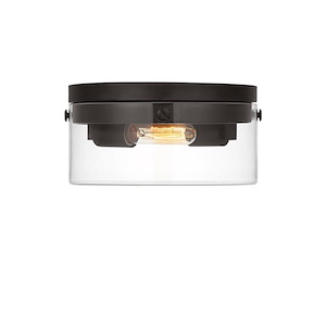 Garrett - 2 Light Medium Flush Mount In Modern Style-5.5 Inches Tall and 11.38 Inches Wide - 1316080