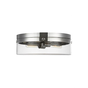 Generation Lighting-Garrett from Chapman & Myers-2 Light Large Flush Mount in Modern Style-18.38 Inch Wide by 6.5 Inch Tall - 989760