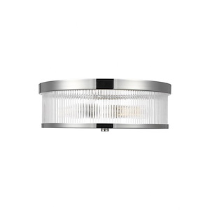 Generation Lighting-Geneva-2 Light Flush Mount in Mid-Century Rustic Style-14 Inch Wide by 4.88 Inch Tall - 989761