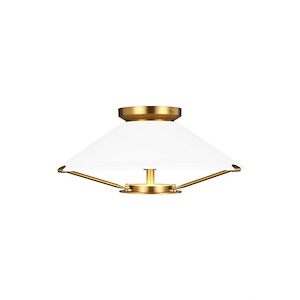 Generation Lighting-Ultra Light-10W 1 Led Flush Mount In Contemporary And Modern Style-46 Inch Tall And 15 Inch Wide - 1157614