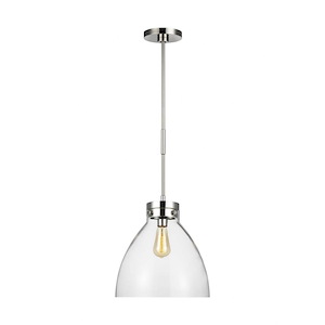 Generation Lighting-Garrett from Chapman & Myers-1 Light Pendant in Modern Style-13.5 Inch Wide by 14.75 Inch Tall - 989765