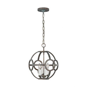 Generation Lighting-Green Park-4 Light Small Pendant In Rustic Modern Style-13.25 Inch Wide By 16.75 Inch Tall - 1253516