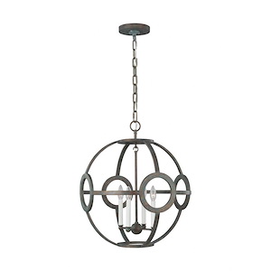 Generation Lighting-Green Park-4 Light Medium Pendant In Rustic Modern Style-21.38 Inch Wide By 27.88 Inch Tall - 1253344