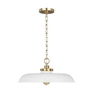 Generation Lighting-Wellfleet-1 Light Medium Pendant in Industrial Style-20 Inch Wide by 8.63 Inch Tall - 989771
