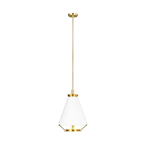 Generation Lighting-Ultra Light-10W 1 Led Tall Pendant In Contemporary And Modern Style-46 Inch Tall And 15.38 Inch Wide - 1157251