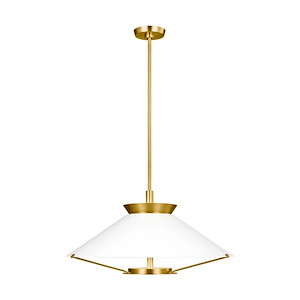 Generation Lighting-Ultra Light-20W 1 Led Wide Pendant In Contemporary And Modern Style-46 Inch Tall And 27.38 Inch Wide - 1157950