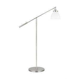 Generation Lighting-Wellfleet-9W 1 LED Dome Floor Lamp In Contemporary and Modern Style-46 Inch Tall and 30.75 Inch Wide - 1154476