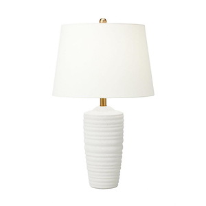 Generation Lighting-Waveland-9W 1 LED Table Lamp In Midcentury Style-46 Inch Tall and 16 Inch Wide - 1156233