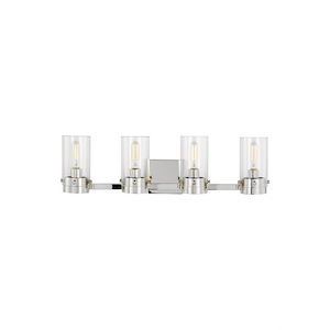 Generation Lighting-Garrett from Chapman & Myers-4 Light Bath Vanity in Modern Style-29.25 Inch Wide by 8.5 Inch Tall - 989783