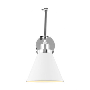 Generation Lighting-Wellfleet-1 Light Double Arm Cone Task Wall Sconce - 1159640