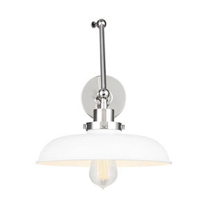Generation Lighting-Wellfleet-1 Light Double Arm Wide Task Wall Sconce In Contemporary and Modern Style- 3.38 Inch Tall and 7.25 Inch Wide - 1159494