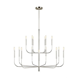 Generation Lighting-Brianna-15 Light Large 2-Tier Chandelier-48.75 Inch Wide by 37.5 Inch Tall - 1157515