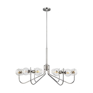 Generation Lighting-Verne-12 Light Chandelier in Relaxed Mid-Century Style-40 Inch Wide by 23.25 Inch Tall - 989799