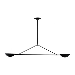 Nevel - 2 Light Medium Linear Chandelier-10.13 Inches Tall and 49 Inches Wide - 1331933