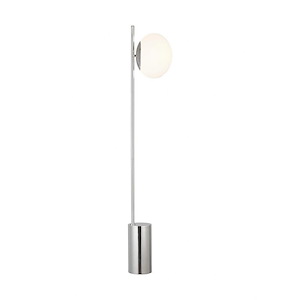 Generation Lighting-Lune-9.5W 1 LED Floor Lamp in Relaxed Mid-Century Style-12 Inch Wide by 66 Inch Tall - 989821