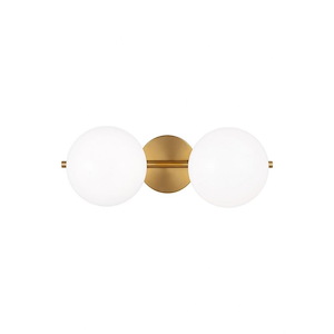 Generation Lighting-Lune-2 Light Bath Vanity In Modern Style-6.5 Inch Tall and 17.88 Inch Wide - 1255897