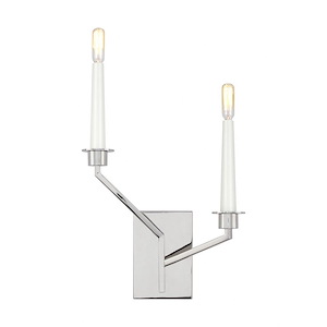 Generation Lighting-Hopton-2 Light Left Double Wall Sconce in Relaxed Mid-Century Style-10.75 Inch Wide by 18.88 Inch Tall - 989826