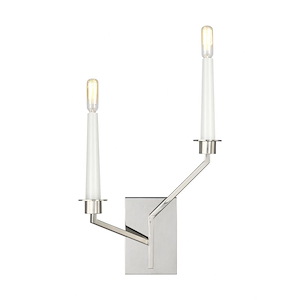 Generation Lighting-Hopton-2 Light Right Double Wall Sconce in Relaxed Mid-Century Style-10.75 Inch Wide by 18.88 Inch Tall - 989827