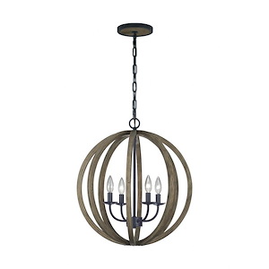 Generation Lighting-Sean Lavin-Pendant 4 Light In Transitional Style-20.5 Inch Wide By 23.13 Inch Tall - 1156406
