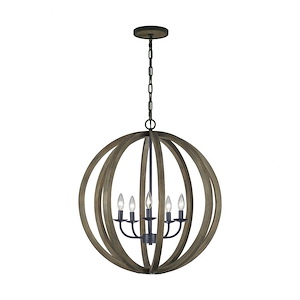 Generation Lighting-Sean Lavin-Pendant 5 Light In Transitional Style-26 Inch Wide By 28.63 Inch Tall - 1154838