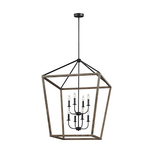 Generation Lighting-Sean Lavin-Chandelier 8 Light Steel In Traditional Style-26 Inch Wide By 43 Inch Tall - 1156297