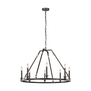 Generation Lighting-Sean Lavin-Chandelier 8 Light Steel In Transitional Style-33.88 Inch Wide By 23.25 Inch High - 1154477