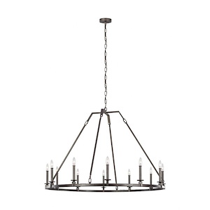 Generation Lighting-Sean Lavin-Chandelier 12 Light Steel In Transitional Style-48 Inch Wide By 32.88 Inch Tall - 1155375