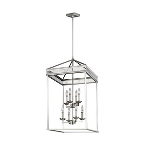Generation Lighting-Sean Lavin-Chandelier 8 Light Steel in Transitional Style-17 Inch Wide by 31 Inch Tall - 1155201