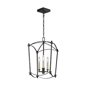 Generation Lighting-Sean Lavin-Chandelier 3 Light Steel in Period Inspired Style-12 Inch Wide by 20.38 Inch Tall - 1156748