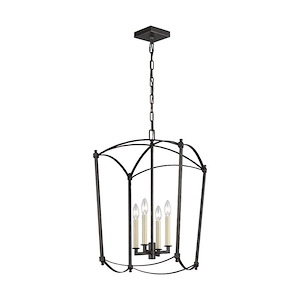 Generation Lighting-Sean Lavin-Chandelier 4 Light Steel in Period Inspired Style-16 Inch Wide by 26.38 Inch Tall - 1157797