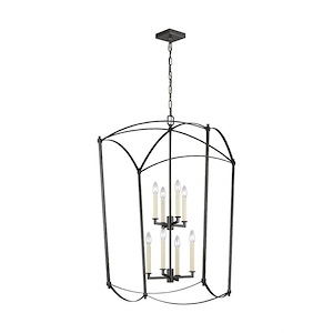 Generation Lighting-Sean Lavin-2-Tier Chandelier 8 Light Steel in Period Inspired Style-24 Inch Wide by 40.88 Inch High - 1157016