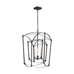 Generation Lighting-Sean Lavin-Chandelier 3 Light Steel in Period Inspired Style-17 Inch Wide by 27.5 Inch Tall - 1157147