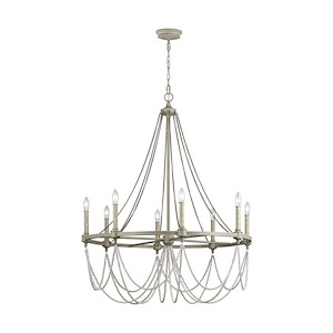 Generation Lighting-Sean Lavin-Chandelier 8 Light Steel In Traditional Style-36 Inch Wide By 44.75 Inch Tall - 1157618