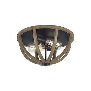 Generation Lighting-Sean Lavin-2 Light Flush Mount In Transitional Style-13 Inch Wide By 7 Inch Tall - 1157023