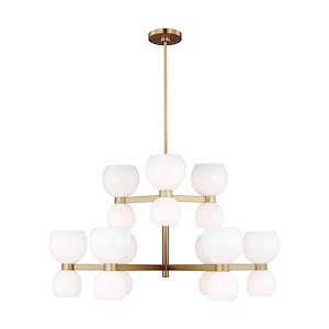Generation Lighting-Londyn-18 Light Medium Chandelier In Midcentury Style-16.13 Inch Tall and 36.5 Inch Wide - 1155139