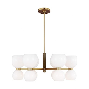 Generation Lighting-Londyn-12 Light Small Chandelier In Midcentury Style-9.25 Inch Tall and 28 Inch Wide - 1156216