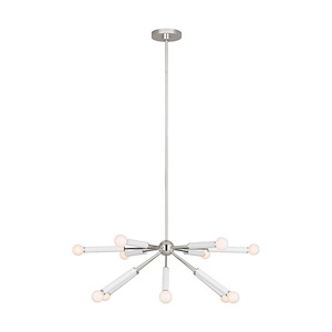 Generation Lighting-Monroe-12 Light Down Chandelier In Contemporary and Modern Style-27.13 Inch Tall and 32.38 Inch Wide - 1157193