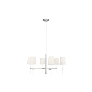 Generation Lighting-Monroe-6 Light Medium Chandelier In Contemporary and Modern Style-10 Inch Tall and 32 Inch Wide - 1160920